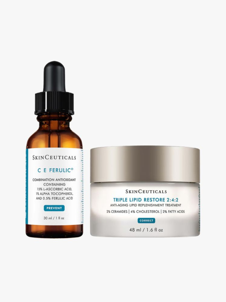 SkinCeuticals Anti-Aging Radiance Kit in branded components on a light gray background